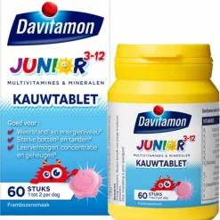 2x Junior 3+ Kauwvitamines Framboos 60 kauwtabletten^Davitamon Sale