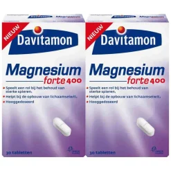 2x Magnesium 400 mg 30 tabletten^Davitamon Sale