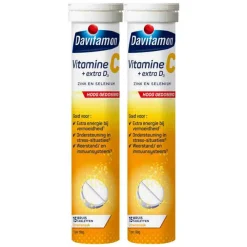 2x Vitamine C Forte + Extra D3 Citroen 15 bruistabletten^Davitamon