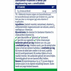 Vitaminen & Supplementen|Vitaminen<Davitamon 2x Vitamine D Kind 50 smelttabletten