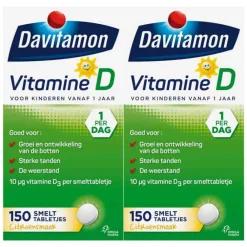 2x Vitamine D Kind 150 smelttabletten^Davitamon Online