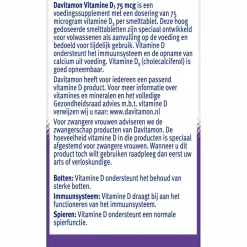 2x Vitamine D3 75mcg 75 smelttabletten Vitaminen