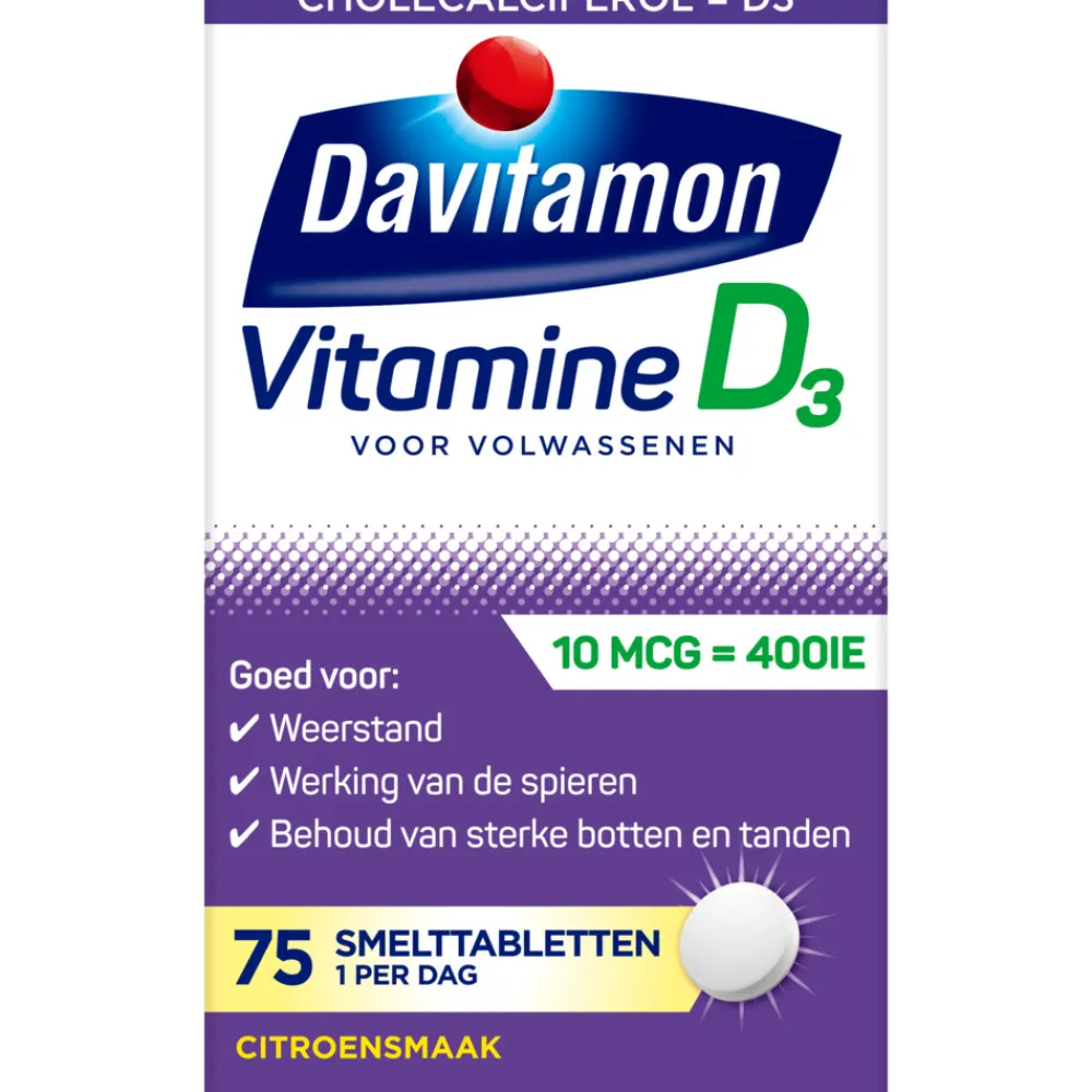 Sale 2x Vitamine D Volwassenen 75 smelttabletten Vitaminen