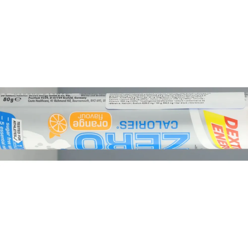 Snoep|Sportvoeding & Drank<Dextro 4x Energy Zero Calories Orange 80 gr