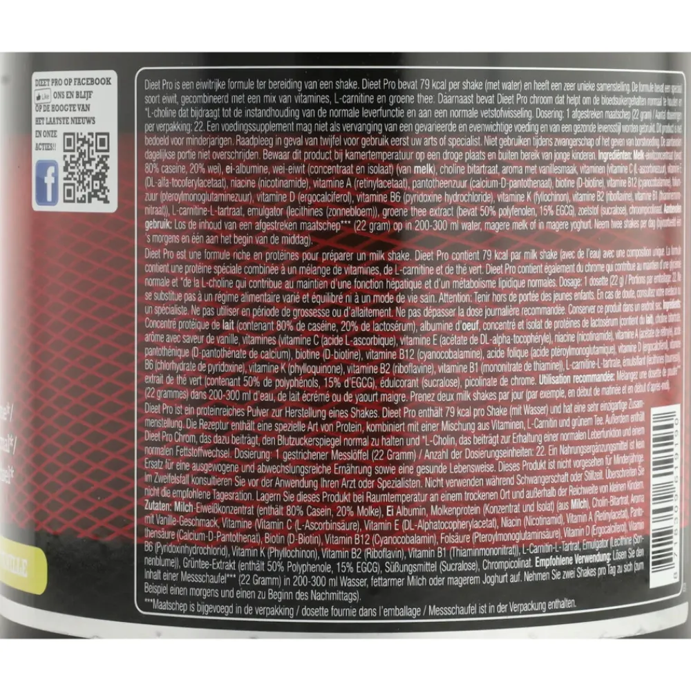 Sportvoeding & Drank|Dranken<Dieetpro 6x Eiwit Shake Vanille 500 gr