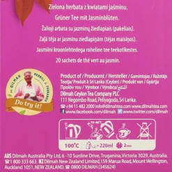Thee<Dilmah 3x Jasmijn Groene Thee 20 stuks