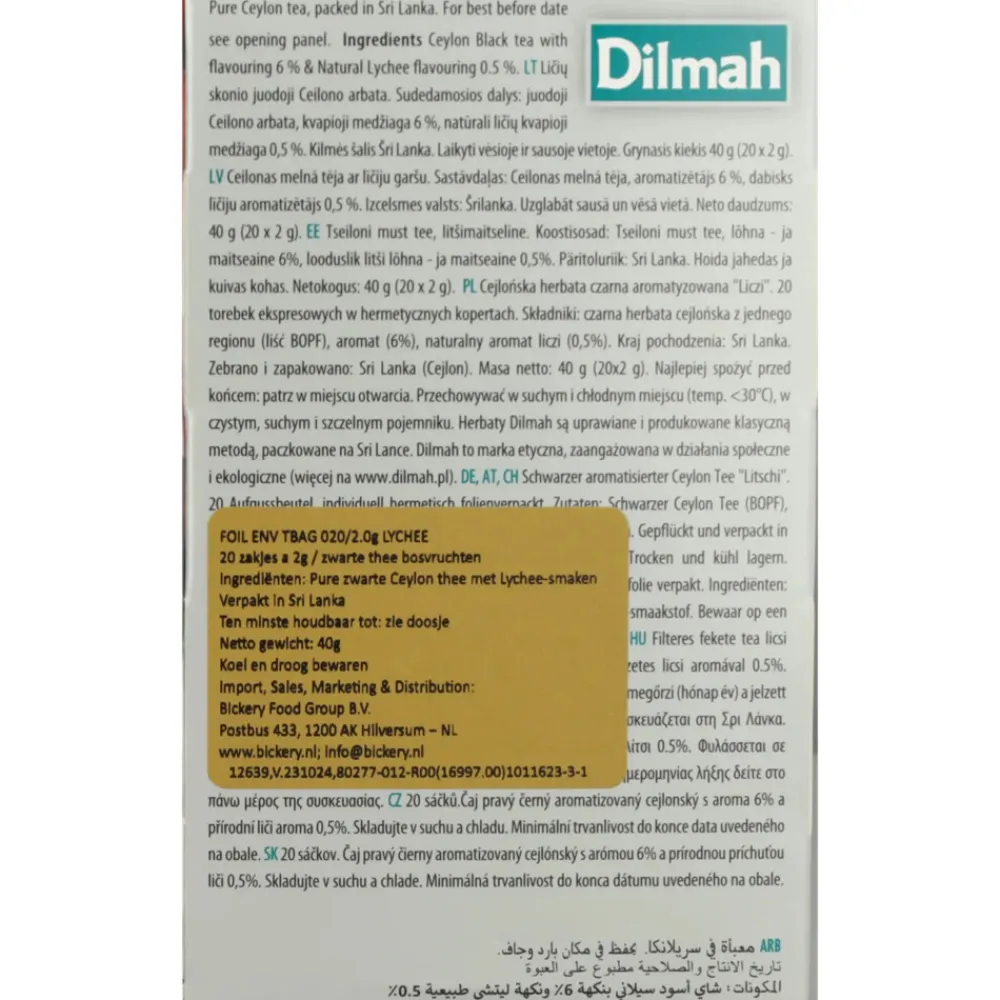 3x Lychee Thee 20 stuks^Dilmah Sale