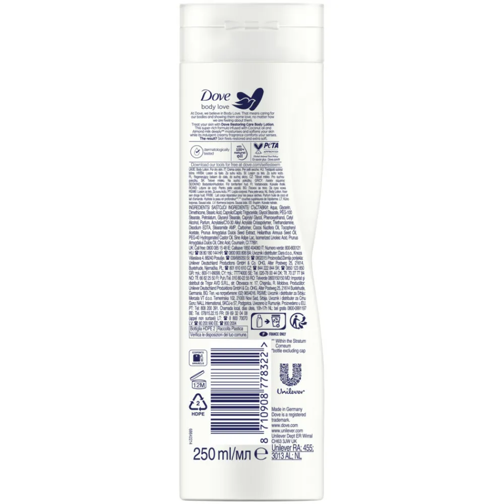 Huidverzorging<Dove 6x Bodylotion Restoring Care 250 ml