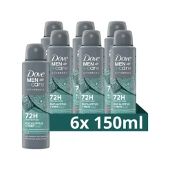 Deodorant<Dove 6x Deodorant Men+ Care Eucalyptus + Mint 150 ml