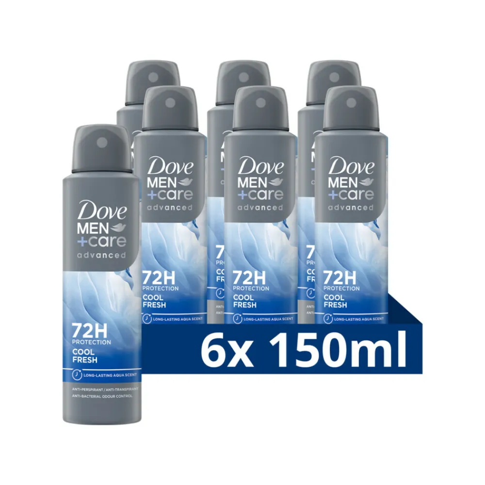 6x Deodorant Men+ Care Cool Fresh 150 ml^Dove New