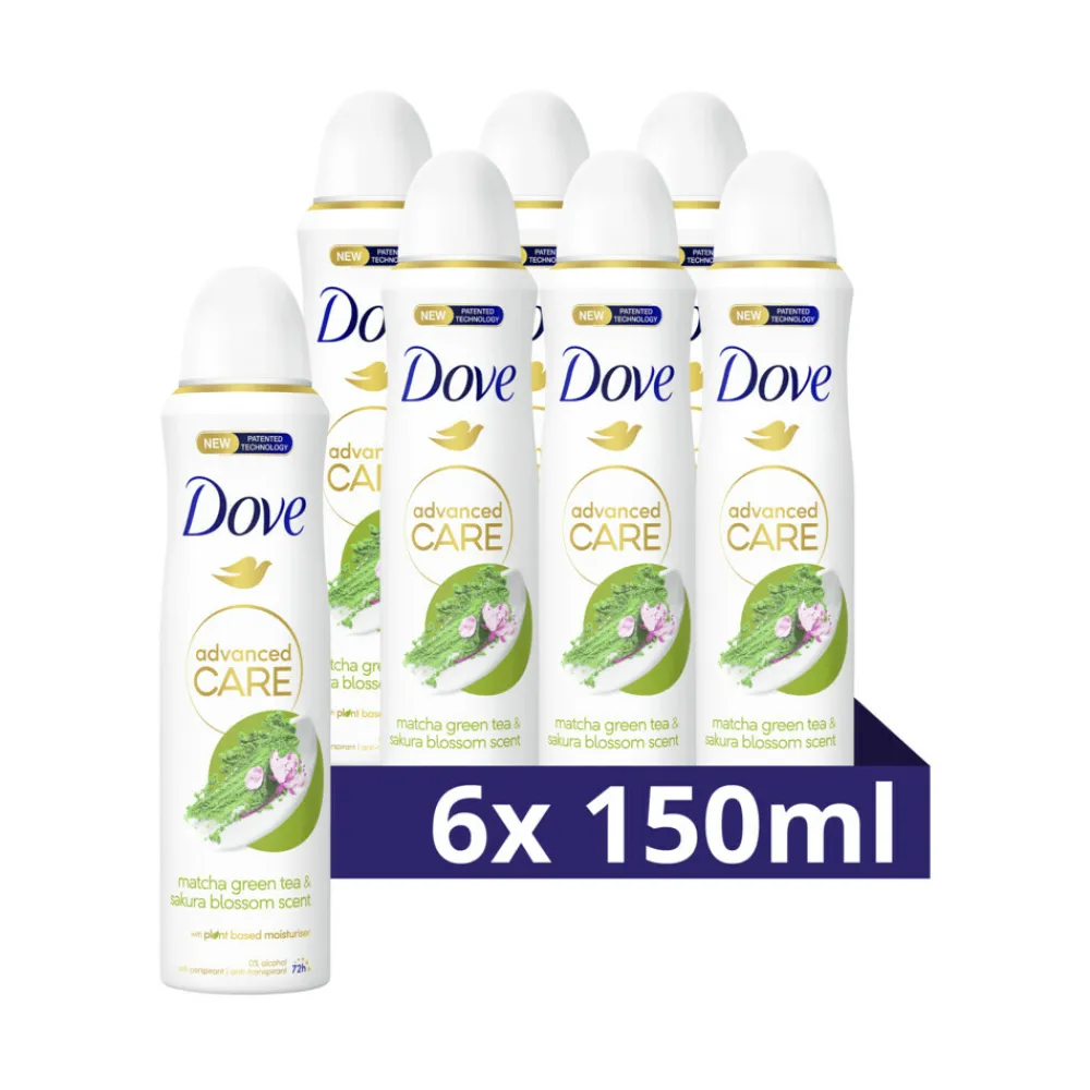 6x Deodorant Spray Matcha & Sakura 150 ml^Dove Clearance
