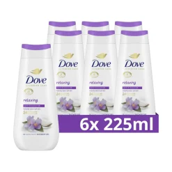 6x Douchecrème Relaxing 225 ml^Dove Outlet