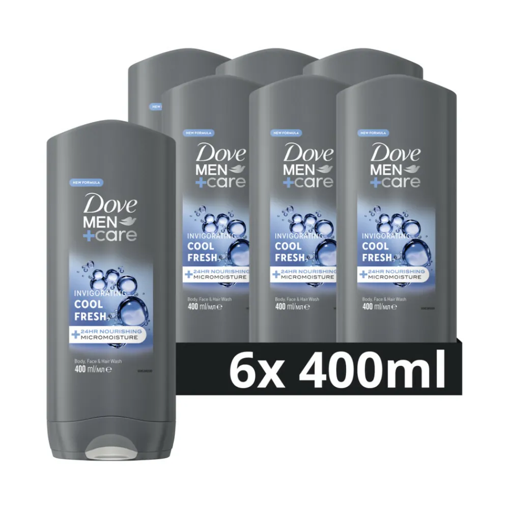 6x Douchegel Men+ Care Cool Fresh 400 ml Bad & Douche