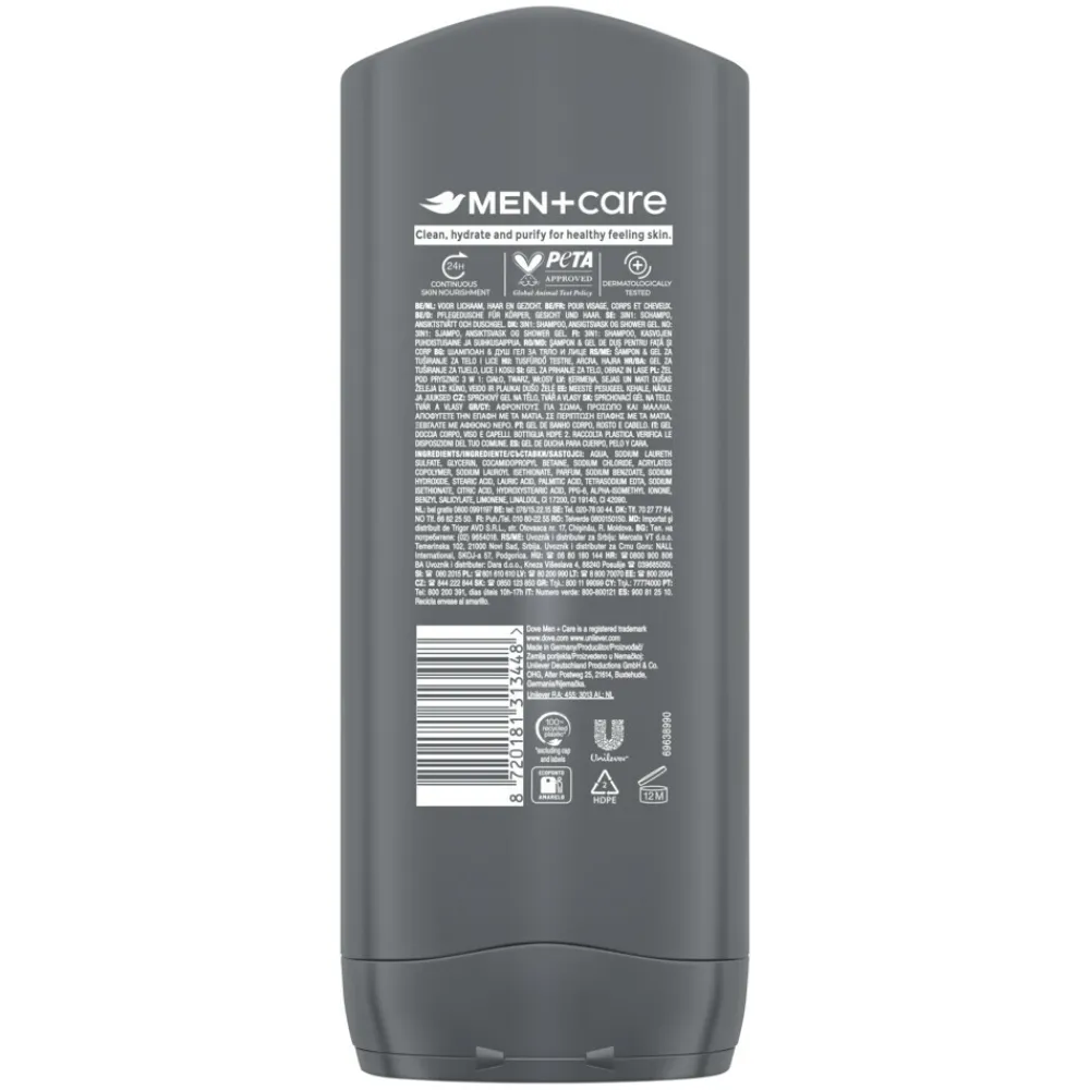 Hot 6x Douchegel Men+ Care Clean Comfort 400 ml Bad & Douche