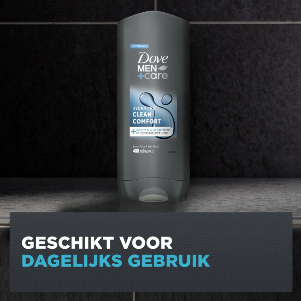 Hot 6x Douchegel Men+ Care Clean Comfort 400 ml Bad & Douche