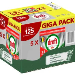 Machineafwas<Dreft 5x Vaatwastabletten Platinum Plus All In One Citroen 25 stuks