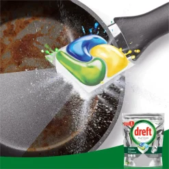 Machineafwas<Dreft 5x Vaatwastabletten Platinum All In One Original 39 stuks