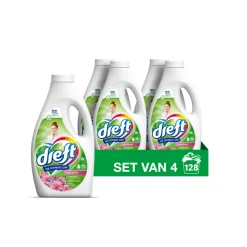 4x Vloeibaar Wasmiddel Touch of Pink 32 Wasbeurten 1,4 liter^Dreft Discount