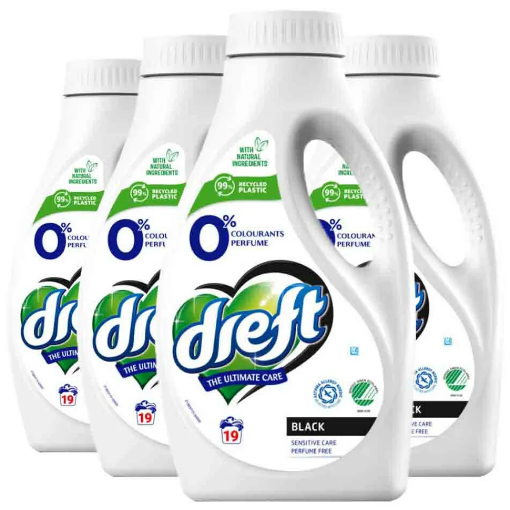 Wasmiddel<Dreft 4x Vloeibaar Wasmiddel 0% Donkere Was 19 Wasbeurten 988 ml