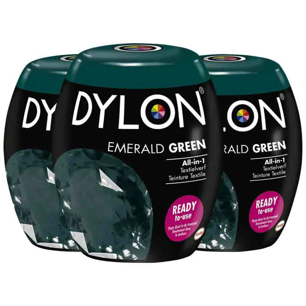 Textiel & Leerverf<Dylon 3x Textielverf Emerald Green 350 gr