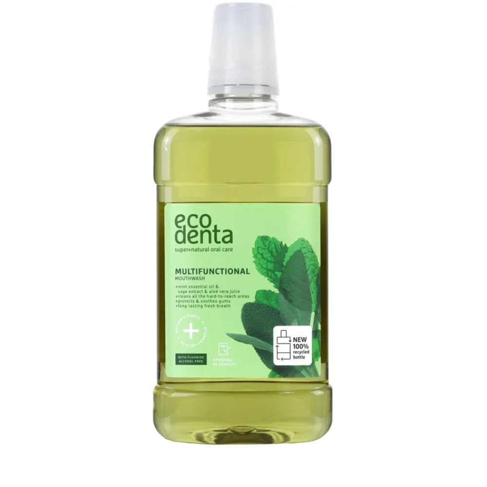 Spoelen & Poetsen<Ecodenta 3x Mondwater Multifunctional Salie Aloë Vera & Muntolie 500 ml
