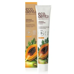 3x Tandpasta Organic Whitening Papaja 75 ml^Ecodenta