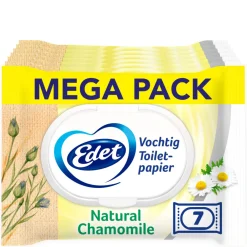 Toiletpapier<Edet 7x Kamille Vochtige Toiletpapier 42 stuks