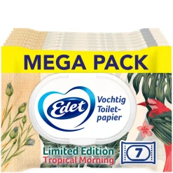 Toiletpapier<Edet 7x Limited Edition Vochtige Toiletpapier 42 stuks