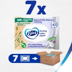Toiletpapier<Edet 7x Skin Balance Vochtige Toiletpapier 42 stuks