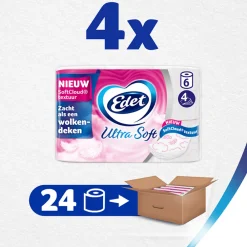 Hot 4x Ultra Soft Toiletpapier 4 Laags 6 stuks Toiletpapier