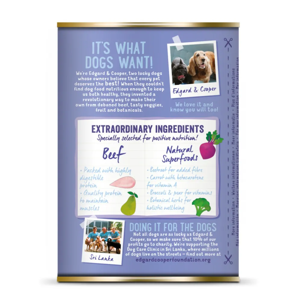 Hot 6x Blik Vers Vlees Hondenvoer Rund 400 gr Hondenvoer