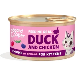 18x Kattenvoer Kitten Chunks Eend - Kip 85 gr^Edgard & Cooper New