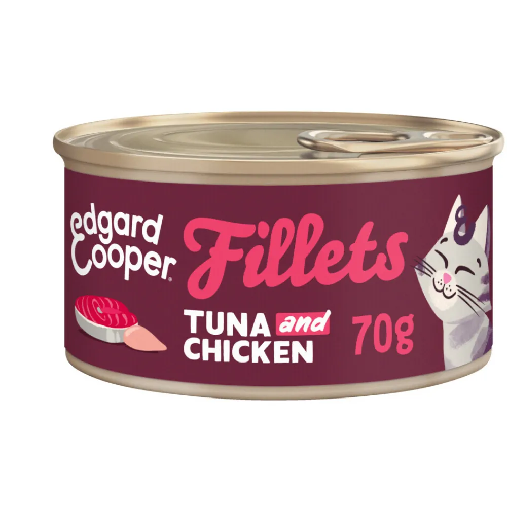 24x Kattenvoer Fillets Tonijn - Kip 70 gr^Edgard & Cooper Discount