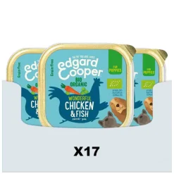 Best 17x Kuipje Vers Vlees Puppy Hondenvoer Bio Kip - Vis 100 gr Hondenvoer