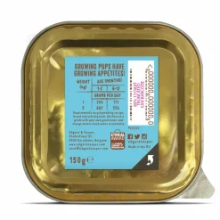 Best 17x Kuipje Vers Vlees Puppy Hondenvoer Bio Kip - Vis 100 gr Hondenvoer