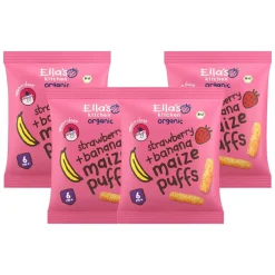 Online 4x Ella's Kitchen Gepoft Smikkelstengels 6+ m Aardbei Banaan 20 gr Baby & Peutervoeding