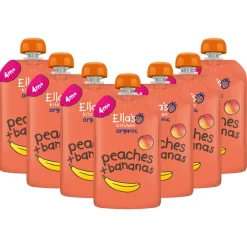 Baby & Peutervoeding<Ellas Kitchen 7x Ella's Kitchen Knijpzakje 4+ m Perzik & Banaan 120 gr