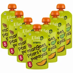 Baby & Peutervoeding<Ellas Kitchen 7x Ella's Kitchen Knijpzakje 4+ m Mango Peer Papaya 120 gr