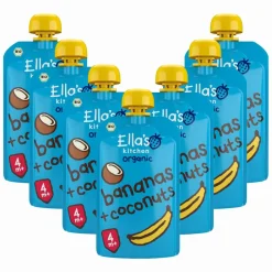 Outlet 7x Ella's Kitchen Knijpzakje 4+ m Banaan Kokos 120 gr Baby & Peutervoeding