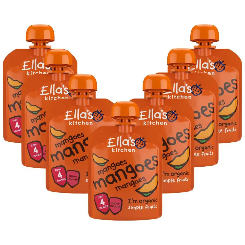 7x Ella's Kitchen Knijpzakje 4+ m Mango 70 gr^Ellas Kitchen Clearance