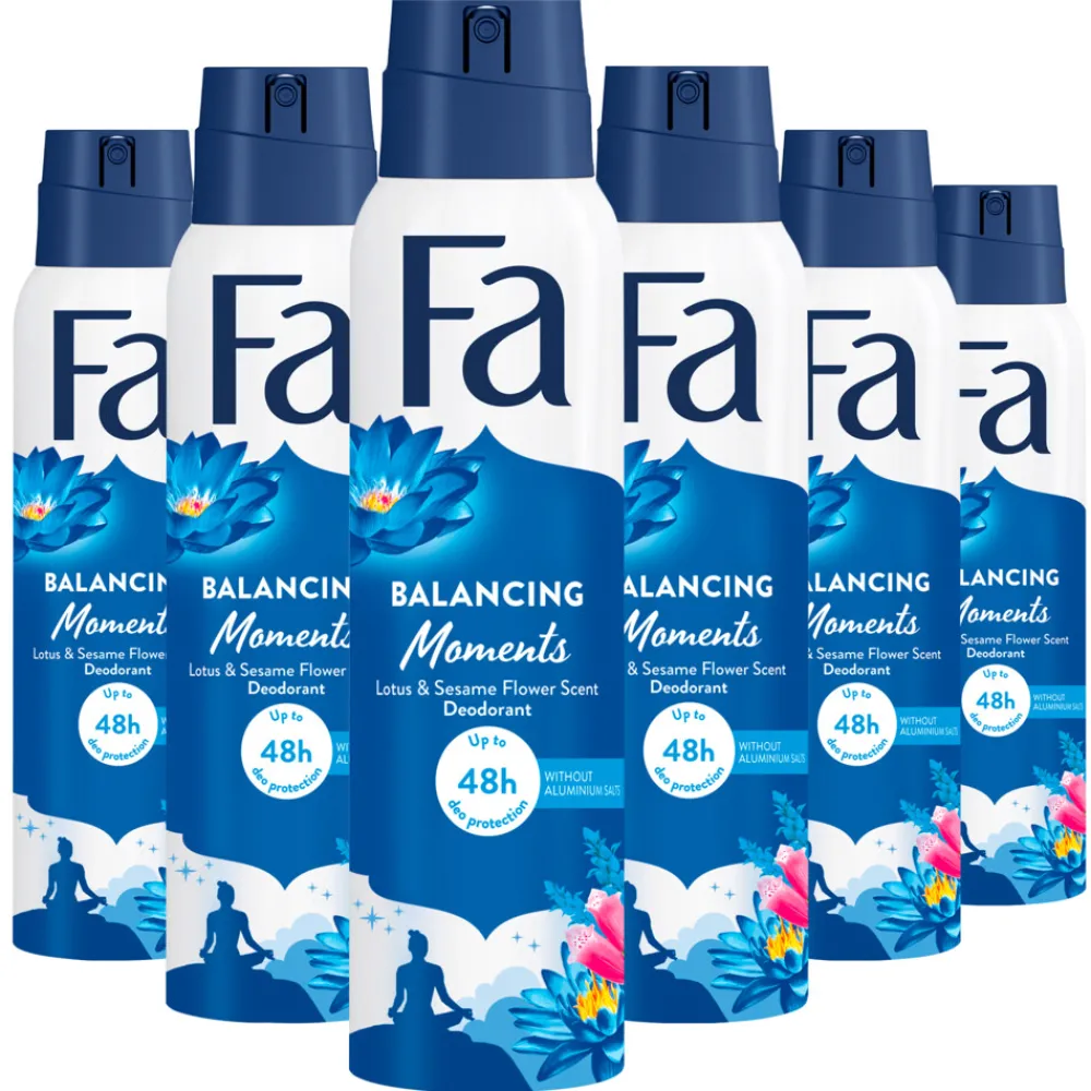 New 6x Deodorant Spray Balancing Moments 150 ml Deodorant