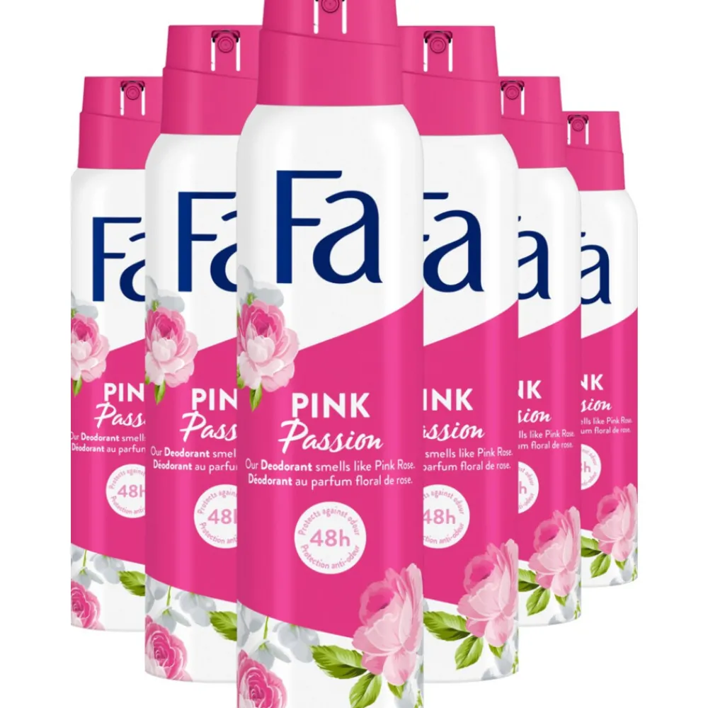 Discount 6x Deodorant Spray Pink Passion 150 ml Deodorant
