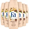 6x Douchecrème Cream & Oil Cacaobutter & Coconut oil 250 ml^Fa Clearance