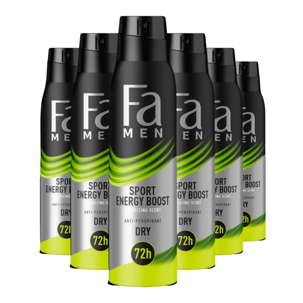 Deodorant<Fa 6x Men Deodorant Spray Sport Energy Boost 150 ml
