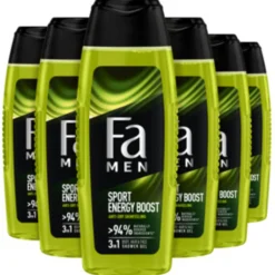 Bad & Douche<Fa 6x Men Douchegel en Shampoo Sport Energy Boost 250 ml