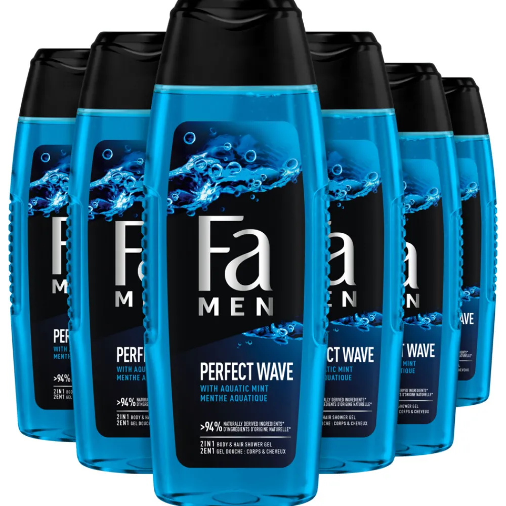 Bad & Douche<Fa 6x Men Douchegel en Shampoo Perfect Wave 250 ml