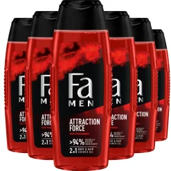 Bad & Douche<Fa 6x Men Douchegel en Shampoo Attraction Force 250 ml