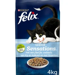 Kattenvoer<Felix 4x Kattenvoer Senior Sensations 4 kg