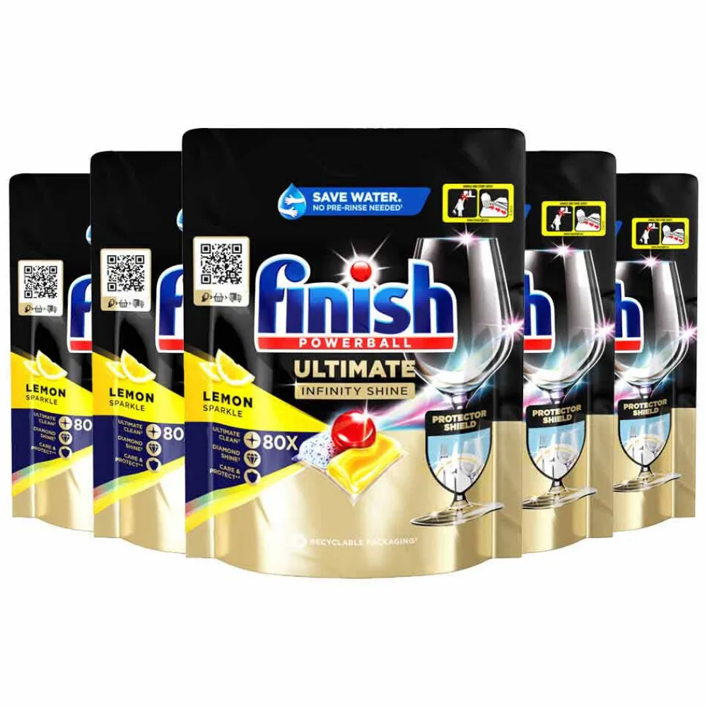 Clearance 5x Quantum Vaatwastabletten Ultimate Infinity Shine 80 stuks Machineafwas