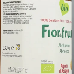 Beleg<Fiordifrutta 3x Biologische Jam Abrikozen 630 gr